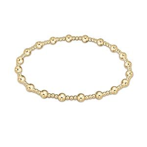 NWT Enewton Extends Classic Sincerity Pattern 4mm Gold Bead Bracelet